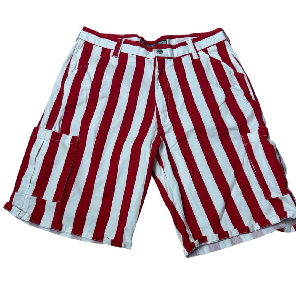 Game Bibs shorts Red and White Striped Cargo Shorts